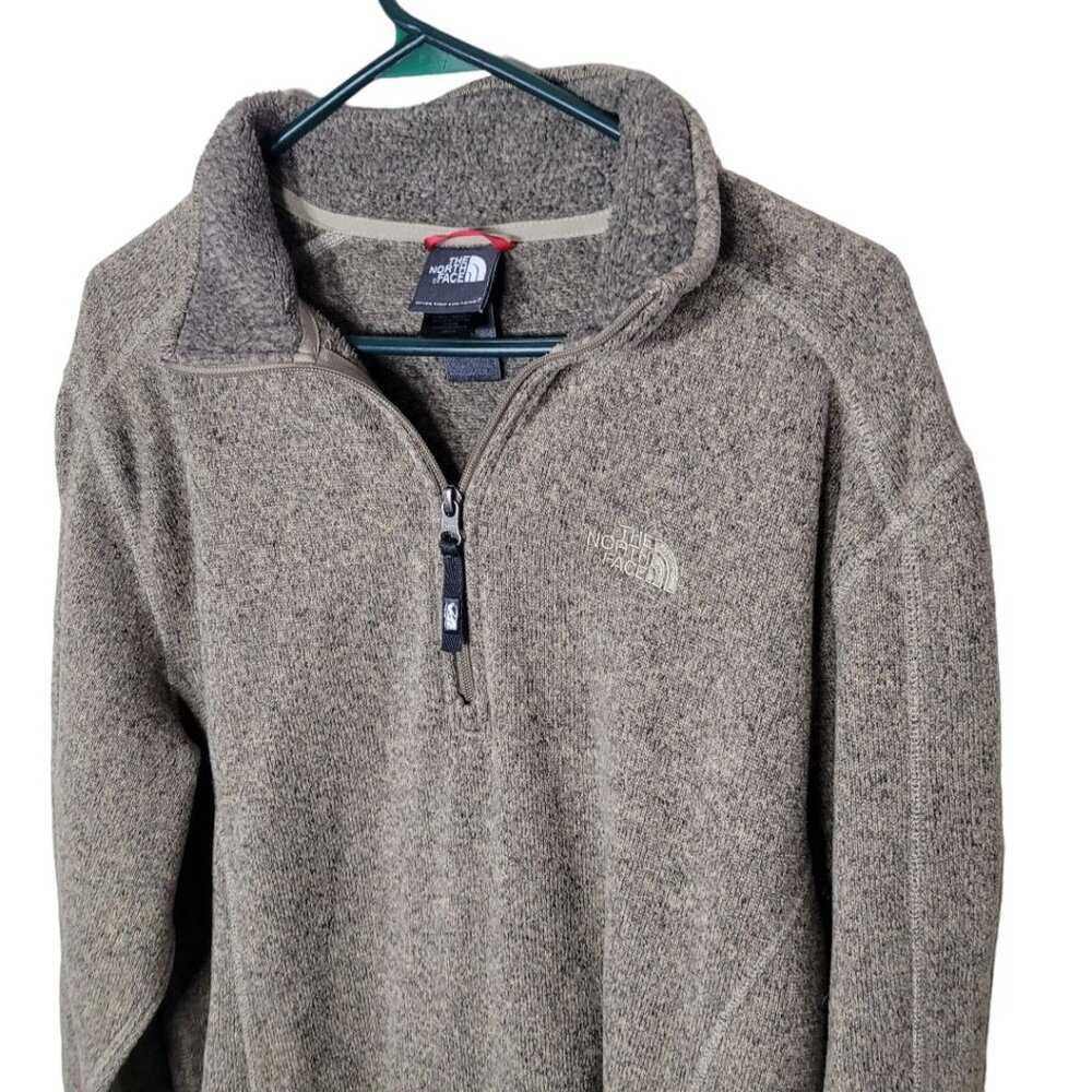 The North Face Pullover Sweatshirt Mens Large Quarter Zip Collar Long Warm Thick